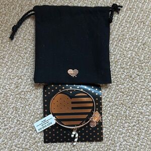 Alex and Ani Black and Gold Charm Bracelet